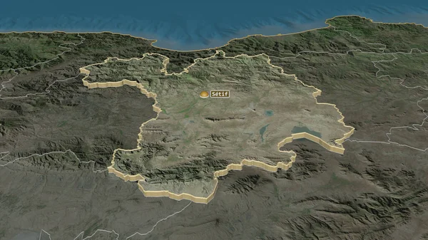 มเข Setif ความเช นของแอลจ Extruded มมองท ดเจน ภาพถ ายดาวเท การแสดงผล — ภาพถ่ายสต็อก