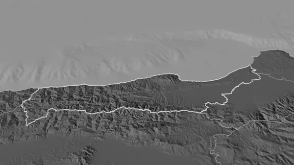 Увеличьте Изображение Типазы Провинция Алжир Непристойная Перспектива Карта Высоты Билевель — стоковое фото