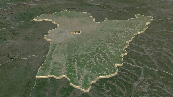 放大比耶 安哥拉省 的挤压 斜的角度 卫星图像 3D渲染 — 图库照片