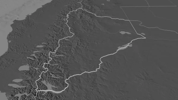 Увеличьте Изображение Нойкена Провинция Аргентина Непристойная Перспектива Карта Высоты Билевель — стоковое фото