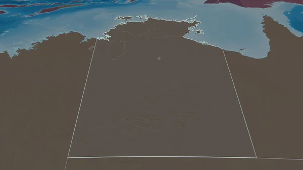 Közelíts Északi Területre Ausztrália Területe Kötelező Perspektíva Felszíni Vizekkel Rendelkező — Stock Fotó