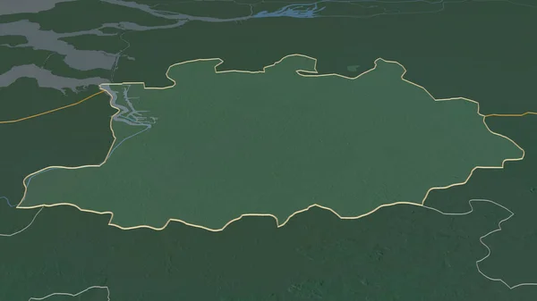 Ampliar Amberes Provincia Bélgica Esbozado Perspectiva Oblicua Mapa Topográfico Relieve — Foto de Stock