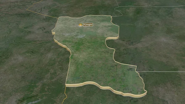 Взять Примеру Донгу Департамент Бенин Непристойная Перспектива Спутниковые Снимки Рендеринг — стоковое фото