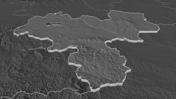 Хасково Провинция Болгарии Произошло Землетрясение Непристойная Перспектива Карта Высоты Билевель — стоковое фото