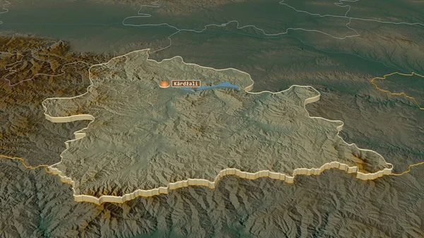 Zoom Kardzhali Província Bulgária Extrudido Perspectiva Óbvia Mapa Topográfico Relevo — Fotografia de Stock