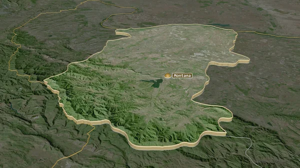 Montana Bulgaristan Ili Yakınlaştırın Belirsiz Bir Bakış Açısı Uydu Görüntüleri — Stok fotoğraf
