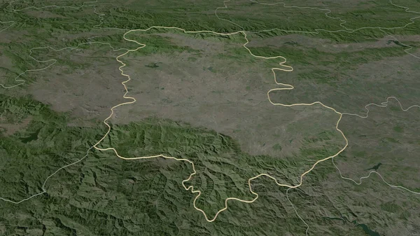 プロヴディフ ブルガリア州 でズームアウト概要 嘘の見方だ 衛星画像 3Dレンダリング — ストック写真