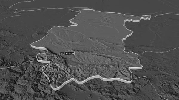 Μεγέθυνση Vratsa Επαρχία Της Βουλγαρίας Εξωθημένη Λήθη Προοπτική Υψόμετρο Bilevel — Φωτογραφία Αρχείου