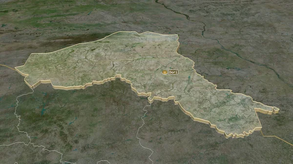 Přiblížit Sahel Oblast Burkina Faso Vytlačil Úhlová Perspektiva Satelitní Snímky — Stock fotografie