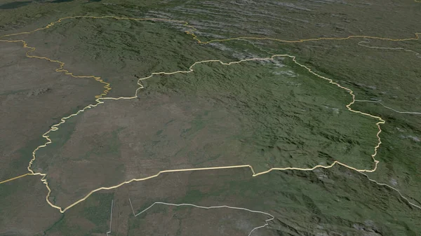 Přiblížit Bubanza Provincie Burundi Nastínil Úhlová Perspektiva Satelitní Snímky Vykreslování — Stock fotografie