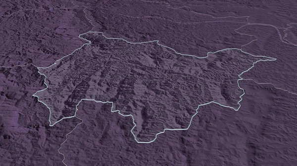 Ampliar Muramvya Provincia Burundi Esbozado Perspectiva Oblicua Mapa Coloreado Tocado — Foto de Stock