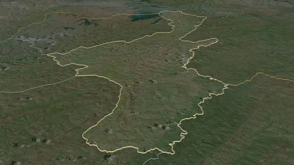 Збільшився Муїнгі Провінція Бурунді Неймовірна Перспектива Супутникові Знімки Візуалізація — стокове фото