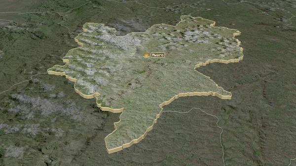 Увеличь Мваро Провинция Бурунди Непристойная Перспектива Спутниковые Снимки Рендеринг — стоковое фото