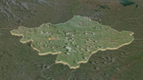 Ampliar Ngozi Provincia Burundi Extruido Perspectiva Oblicua Imágenes Satélite Renderizado — Foto de Stock