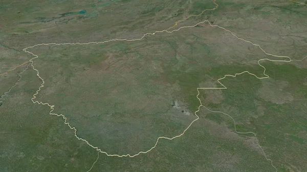 Zoom Bamingui Bangoran Prefectura República Centroafricana Esbozado Perspectiva Oblicua Imágenes — Foto de Stock