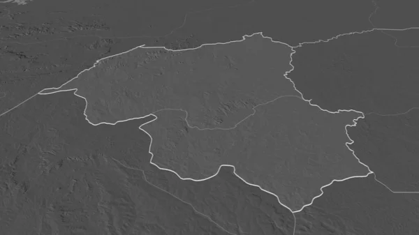 Acérquese Ouham Pende Prefectura República Centroafricana Esbozada Perspectiva Oblicua Mapa — Foto de Stock