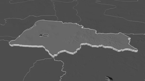Загрузим Тбонг Кхмум Провинция Камбодия Непристойная Перспектива Карта Высоты Билевель — стоковое фото