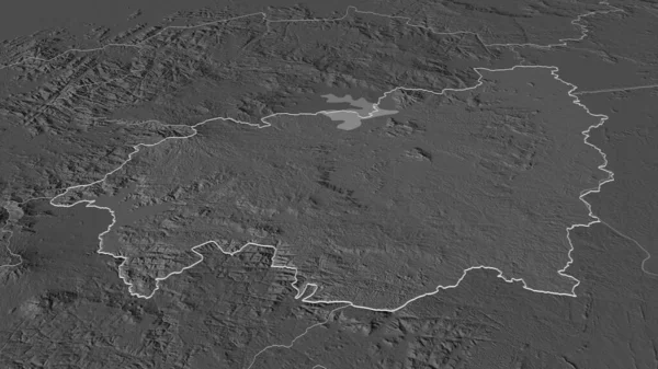 Zbliżenie Ouest Region Kamerunu Przedstawione Perspektywa Ukośna Dwupoziomowa Mapa Wysokości — Zdjęcie stockowe