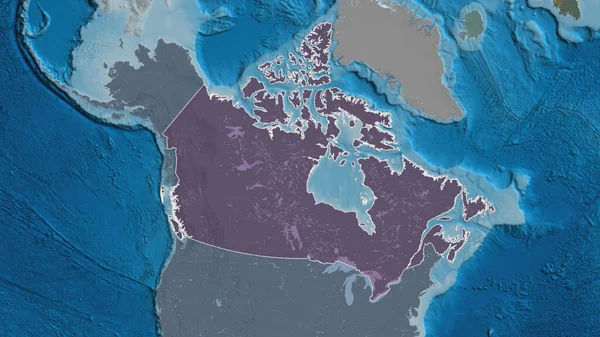 Forma Esboçada Área Canadá Mapa Colorido Esburacado Divisão Administrativa Com — Fotografia de Stock