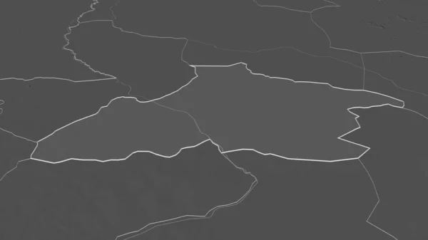 Zoom Tandjile Regione Del Ciad Delineato Prospettiva Obliqua Mappa Elevazione — Foto Stock