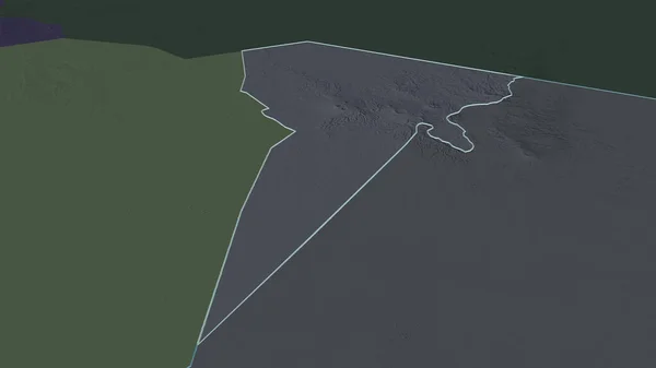 Enfoque Tibesti Región Chad Esbozado Perspectiva Oblicua Mapa Coloreado Tocado — Foto de Stock