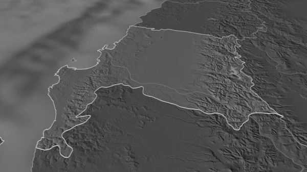 Ampliar Bio Bio Región Chile Esbozado Perspectiva Oblicua Mapa Elevación — Foto de Stock