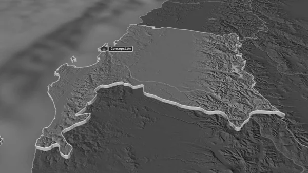 Остановились Озиле Регион Чили Непристойная Перспектива Карта Высоты Билевель Поверхностными — стоковое фото
