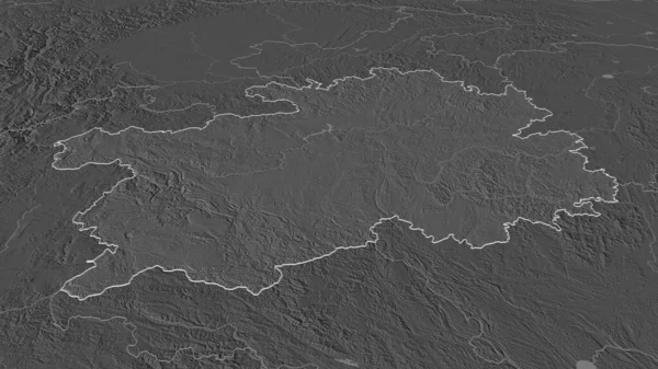 Ampliar Guizhou Provincia China Esbozado Perspectiva Oblicua Mapa Elevación Bilevel — Foto de Stock