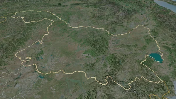 Zoom Sur Heilongjiang Province Chine Décrit Perspective Oblique Imagerie Satellite — Photo