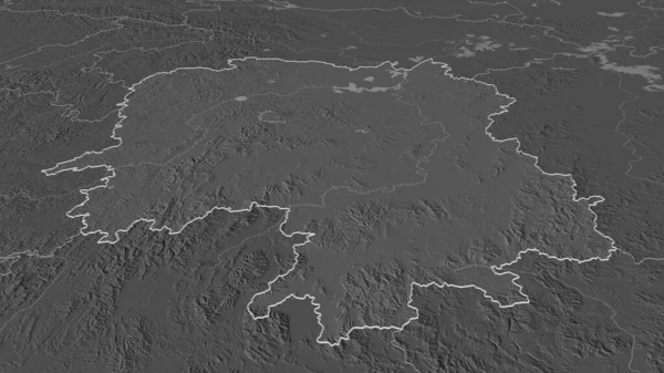 Увеличьте Хунань Провинция Китая Непристойная Перспектива Карта Высоты Билевель Поверхностными — стоковое фото