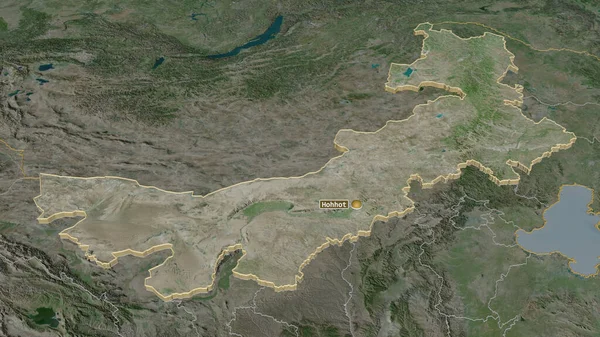 Zoom Nei Mongol Região Autônoma China Extrudido Perspectiva Óbvia Imagens — Fotografia de Stock