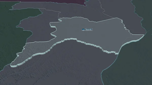 Загляните Кювет Регион Республики Конго Непристойная Перспектива Цветная Карта Административного — стоковое фото
