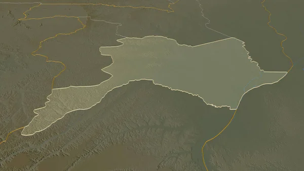 Загляните Кювет Область Республики Конго Непристойная Перспектива Карта Рельефа Поверхностными — стоковое фото
