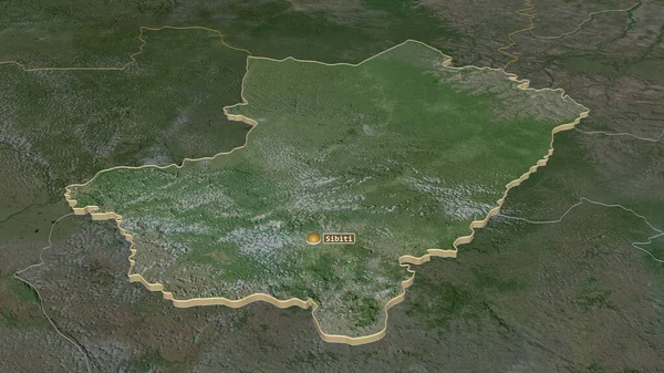 Запуск Лекумоу Регион Республики Конго Экструдирован Непристойная Перспектива Спутниковые Снимки — стоковое фото