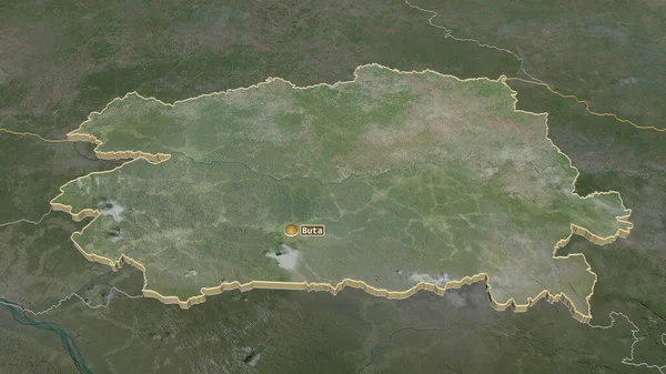 Ampliar Bas Uele Provincia República Democrática Del Congo Extruido Perspectiva — Foto de Stock