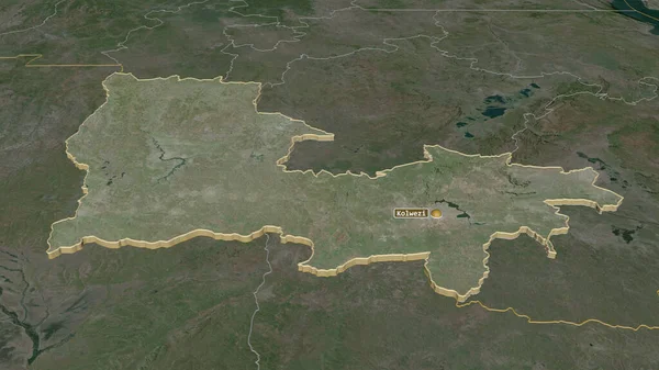 Нападение Луалабу Провинция Демократической Республики Конго Непристойная Перспектива Спутниковые Снимки — стоковое фото