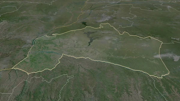 メンバー コンゴ民主共和国の州 のズームアウト概要 嘘の見方だ 衛星画像 3Dレンダリング — ストック写真