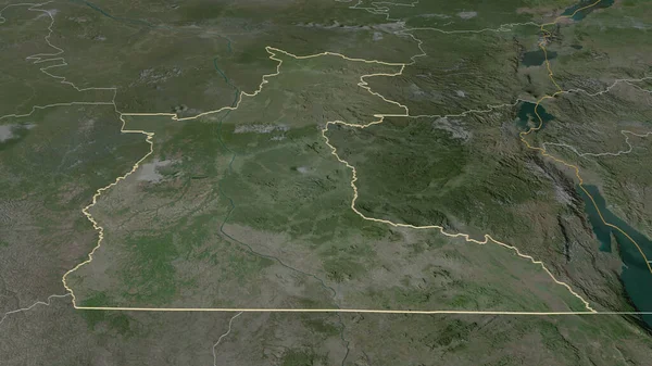 Увеличьте Масштаб Маниема Провинция Демократической Республики Конго Непристойная Перспектива Спутниковые — стоковое фото