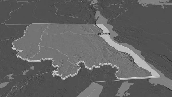 Zoom Tanganyika Província República Democrática Congo Extrudido Perspectiva Óbvia Bilevel — Fotografia de Stock