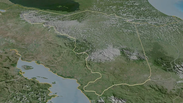 Збільшився Вплив Алахуела Провінція Коста Рика Неймовірна Перспектива Супутникові Знімки — стокове фото