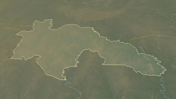 Přiblížit Savanes Okres Pobřeží Slonoviny Nastínil Úhlová Perspektiva Topografická Reliéfní — Stock fotografie