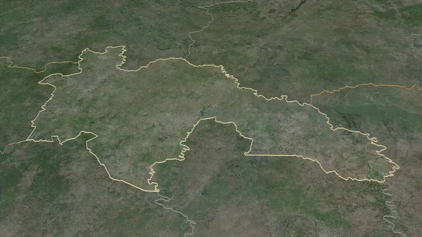 Zoom Savanes District Ivoorkust Geschetst Obliek Perspectief Satellietbeelden Weergave — Stockfoto