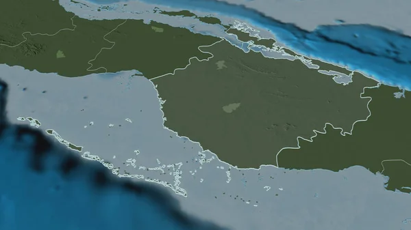 Ampliar Camagüey Provincia Cuba Esbozado Perspectiva Oblicua Mapa Coloreado Tocado — Foto de Stock
