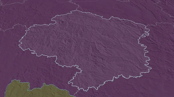 Возьмем Примеру Висоцину Область Чехии Непристойная Перспектива Цветная Карта Административного — стоковое фото