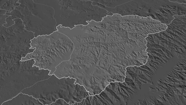 Начнем Злинского Область Чехии Непристойная Перспектива Карта Высоты Билевель Поверхностными — стоковое фото