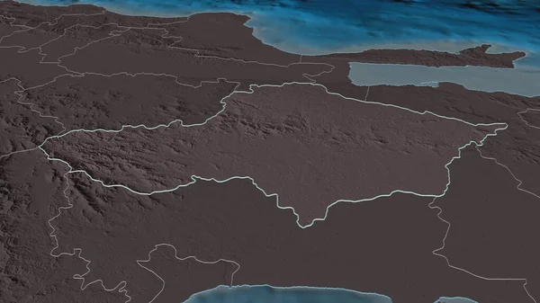 Zoom Sul Monte Plata Provincia Della Repubblica Dominicana Delineato Prospettiva — Foto Stock