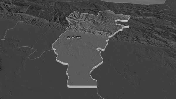 Запуск Сальседо Провинция Доминиканской Республики Выдавлен Непристойная Перспектива Карта Высоты — стоковое фото