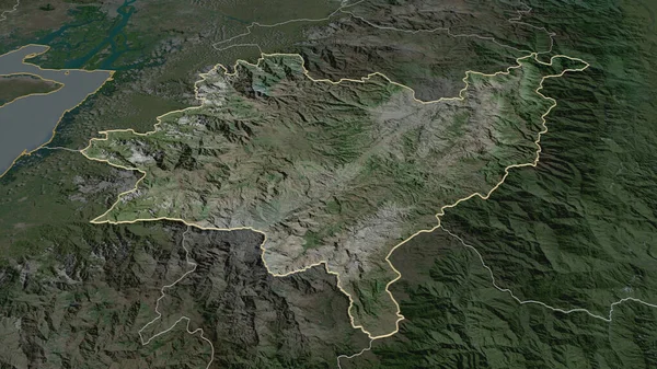 Увеличьте Изображение Азуай Провинция Эквадор Непристойная Перспектива Спутниковые Снимки Рендеринг — стоковое фото