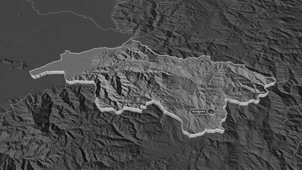 Zoom Canar Província Equador Extrudido Perspectiva Óbvia Bilevel Mapa Elevação — Fotografia de Stock