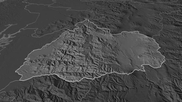 Zoom Cotopaxi Provincia Dell Ecuador Delineato Prospettiva Obliqua Mappa Elevazione — Foto Stock
